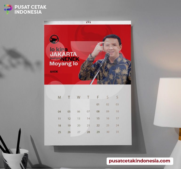 KALENDER DINDING LEMBARAN KLEM KALENG